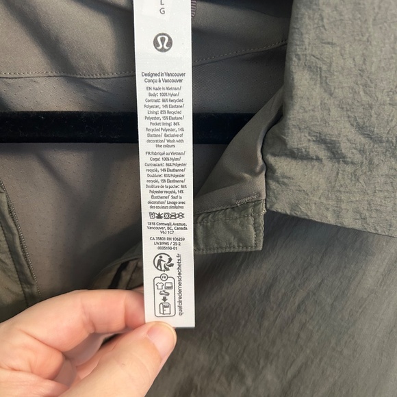 Lululemon Nylon Colourblock Collared Jacket Size Large - Picture 4 of 4